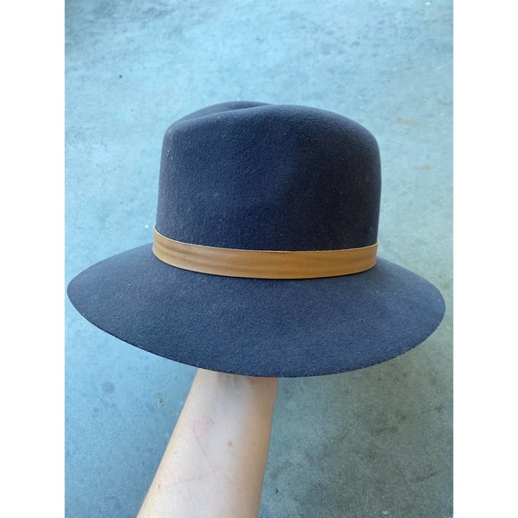 Janessa Leone Darian Wool Felted Hat Grey Medium - Picture 2 of 8